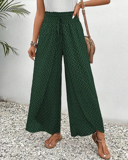 Loose fit trousers - Asymmetrical - One Shoulder Strap, High Split - Perfect for Summer Evenings