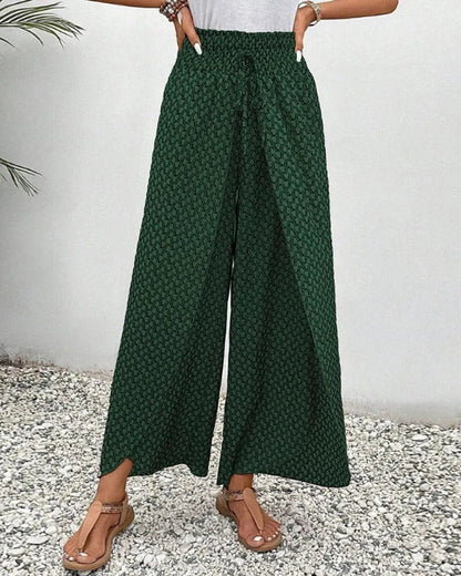 Loose fit trousers - Asymmetrical - One Shoulder Strap, High Split - Perfect for Summer Evenings