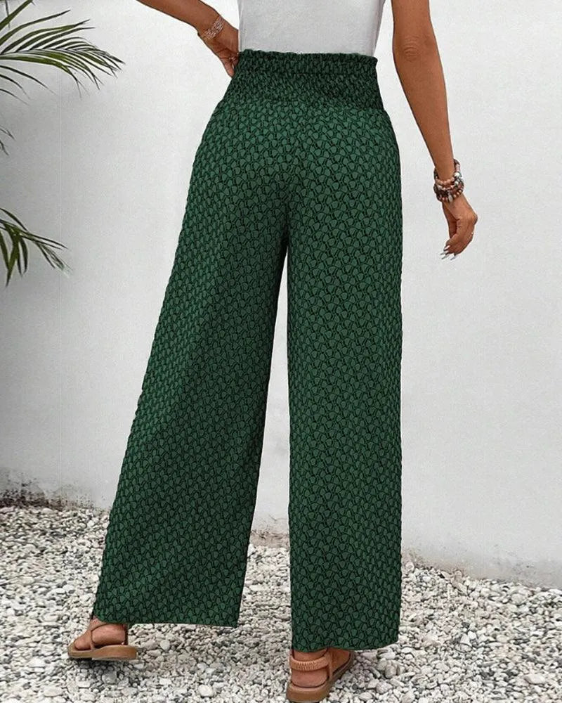 Loose fit trousers - Asymmetrical - One Shoulder Strap, High Split - Perfect for Summer Evenings