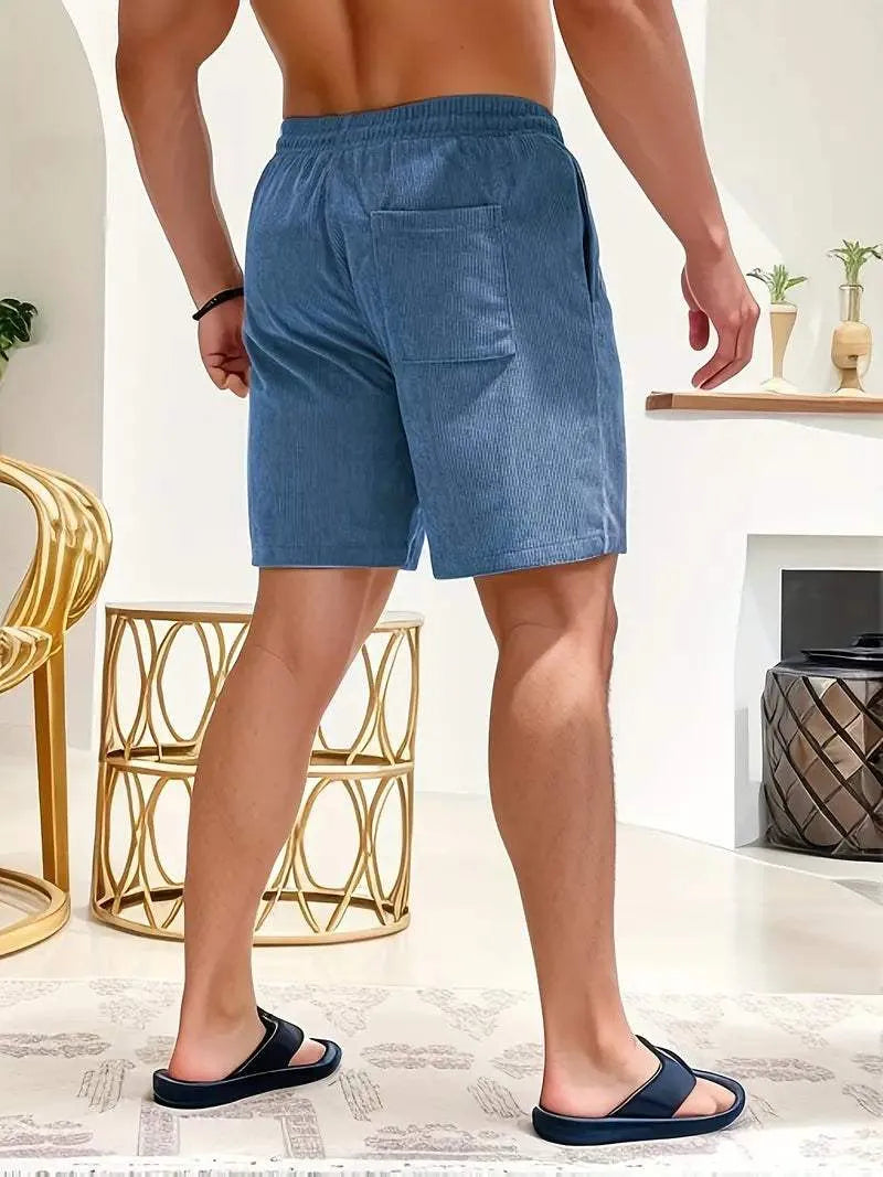 Men's Shorts - Sporty - Elasticated Waistband and Adjustable Drawstring - Ideal for Sports Activities