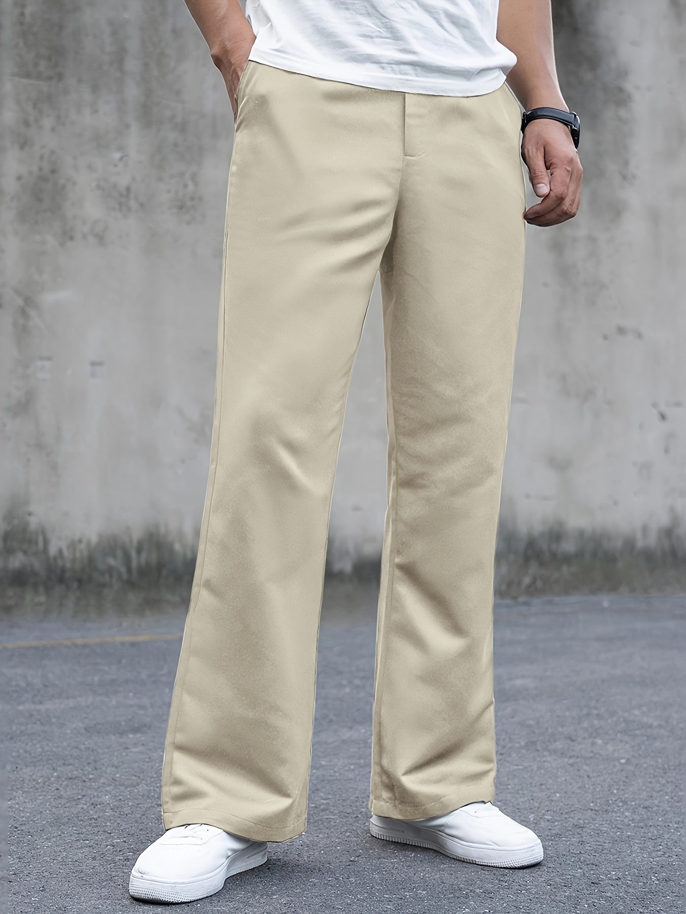 Vintage Loose-Fit Long Pants – Non-Stretch Fabric for All Seasons