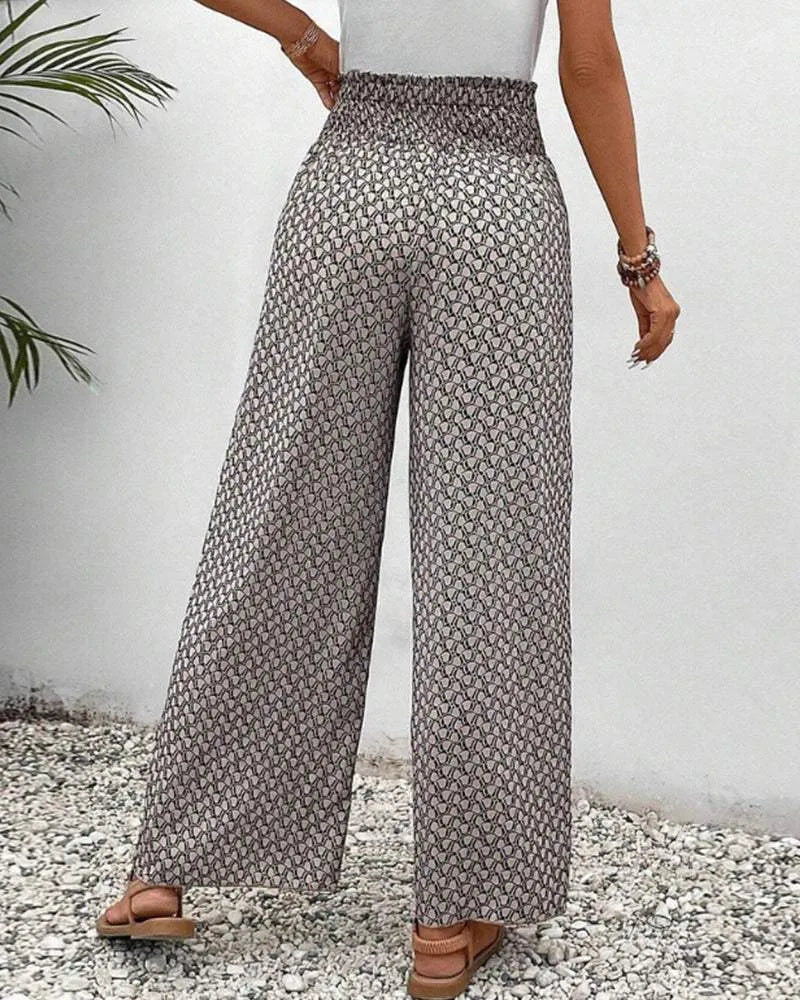 Loose fit trousers - Asymmetrical - One Shoulder Strap, High Split - Perfect for Summer Evenings