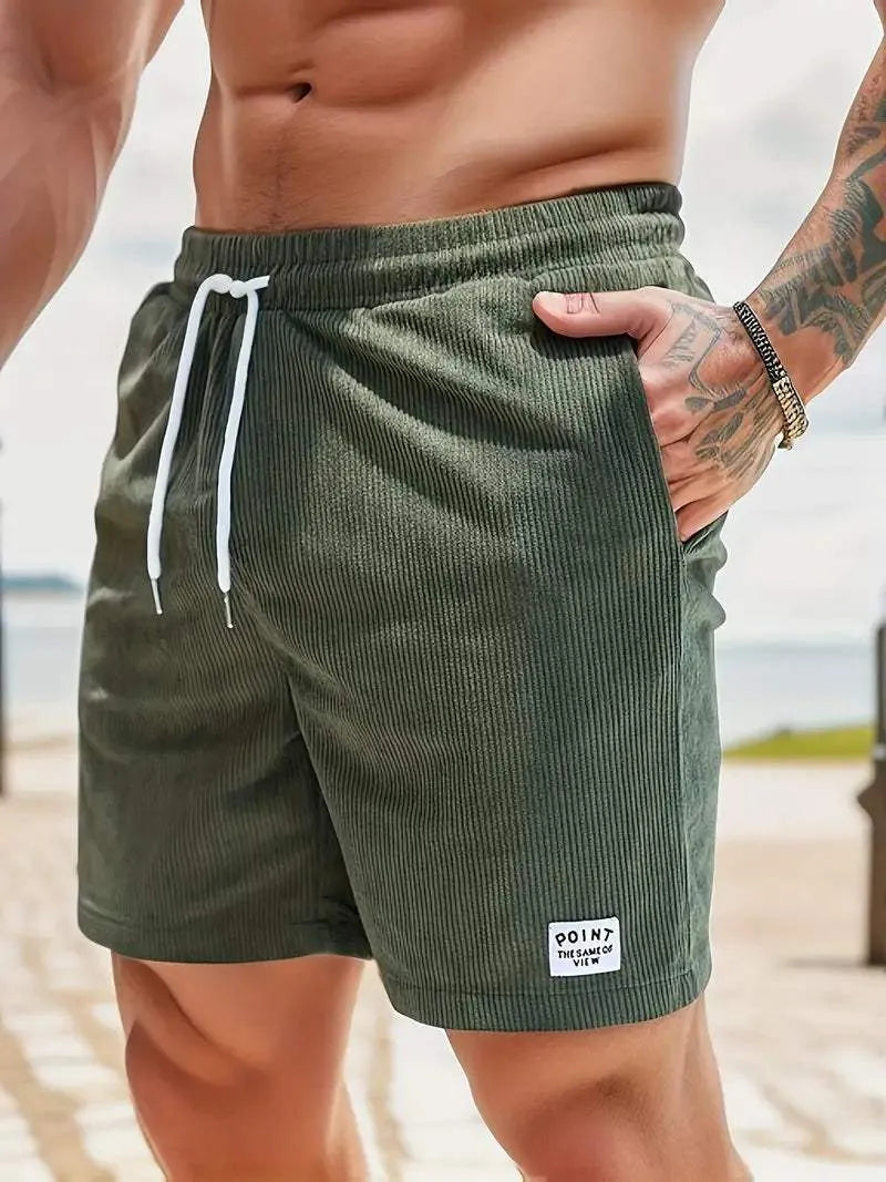 Men's Shorts - Sporty - Elasticated Waistband and Adjustable Drawstring - Ideal for Sports Activities