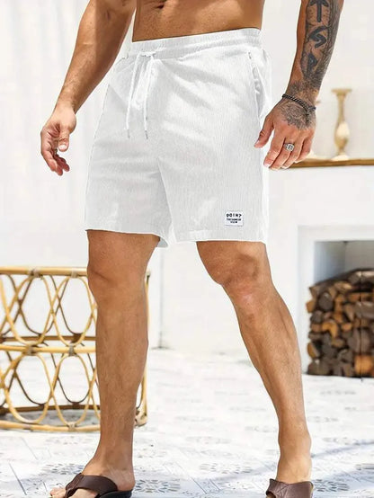 Men's Shorts - Sporty - Elasticated Waistband and Adjustable Drawstring - Ideal for Sports Activities