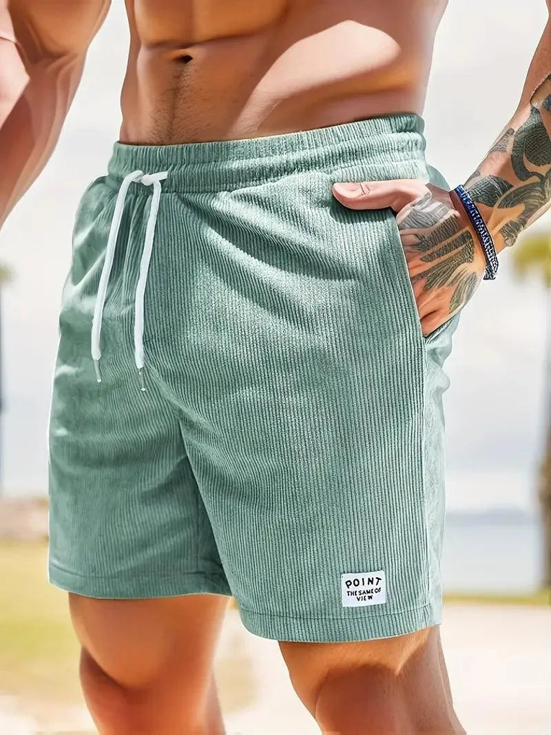 Men's Shorts - Sporty - Elasticated Waistband and Adjustable Drawstring - Ideal for Sports Activities