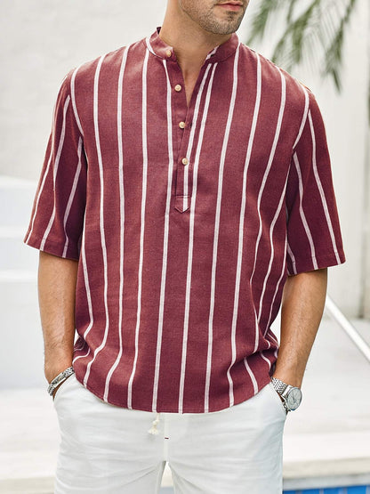 Men's Shirt - Classic - Subtle Stripes - Perfect for Formal Occasions