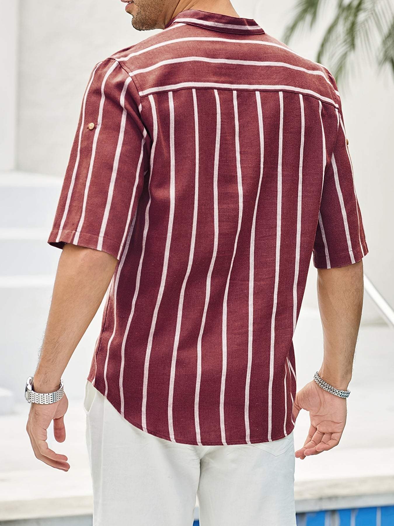 Men's Shirt - Classic - Subtle Stripes - Perfect for Formal Occasions