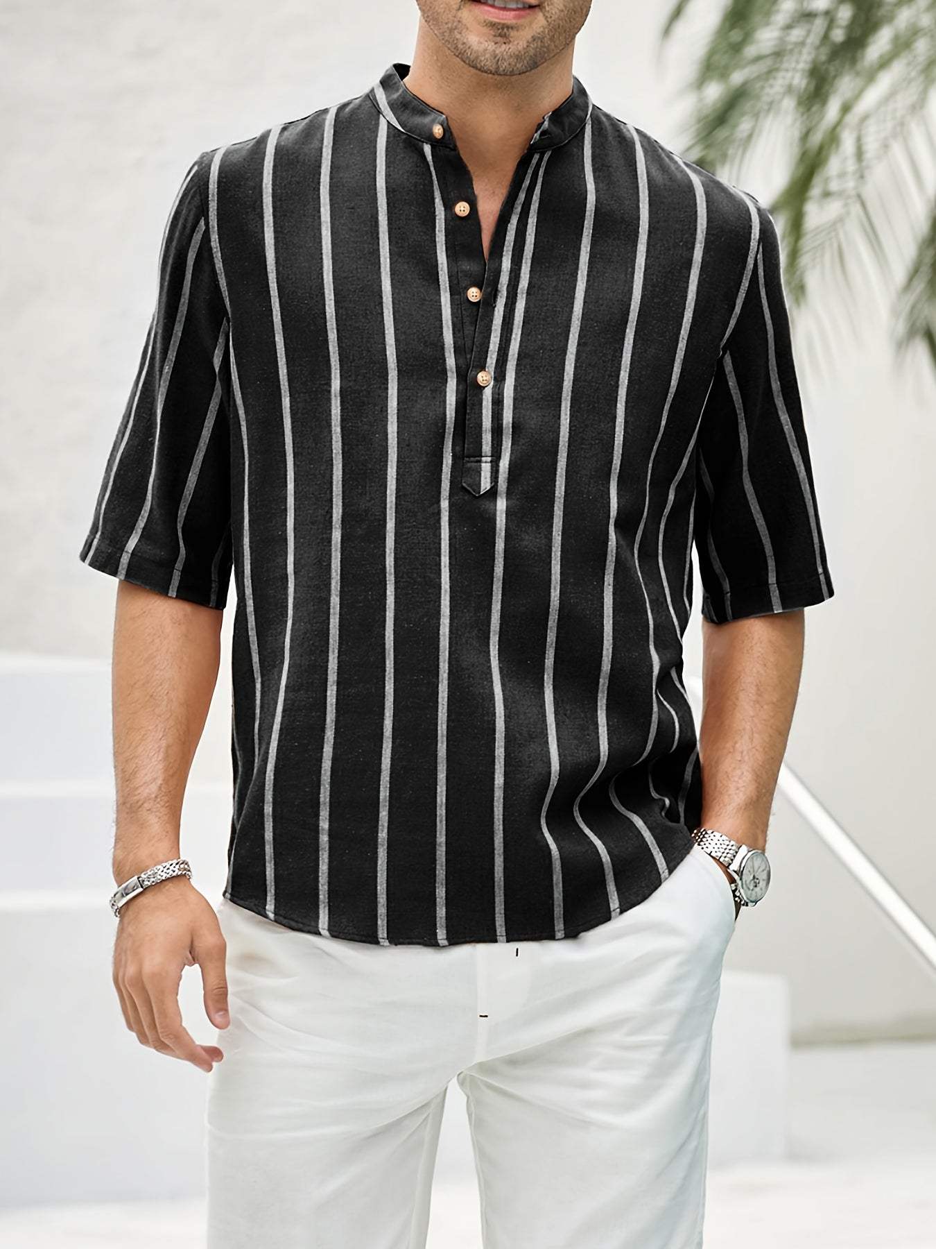 Men's Shirt - Classic - Subtle Stripes - Perfect for Formal Occasions