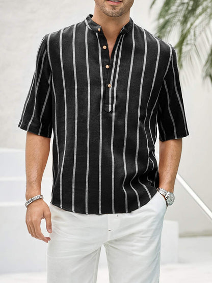 Men's Shirt - Classic - Subtle Stripes - Perfect for Formal Occasions