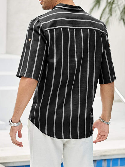 Men's Shirt - Classic - Subtle Stripes - Perfect for Formal Occasions