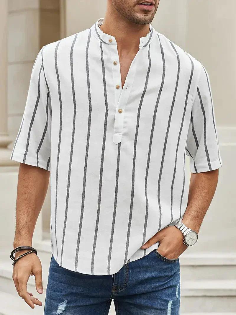 Men's Shirt - Classic - Subtle Stripes - Perfect for Formal Occasions