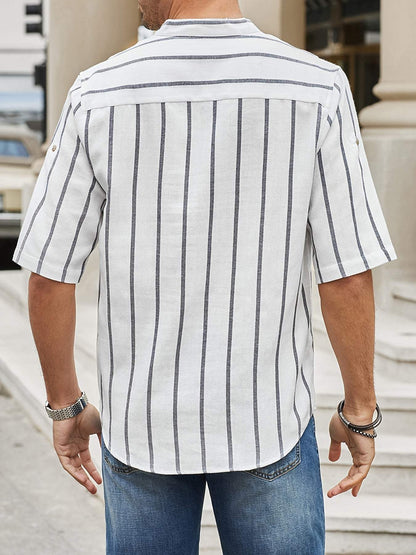 Men's Shirt - Classic - Subtle Stripes - Perfect for Formal Occasions