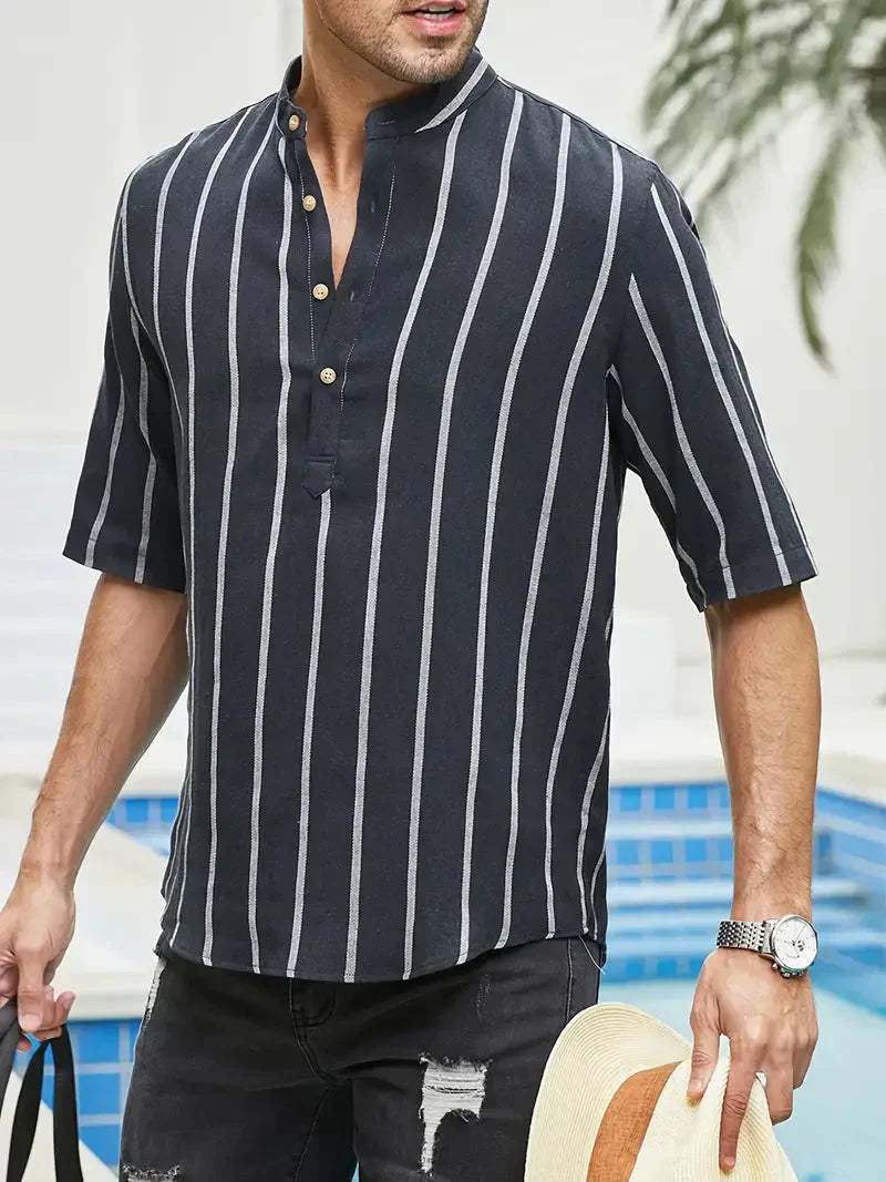 Men's Shirt - Classic - Subtle Stripes - Perfect for Formal Occasions