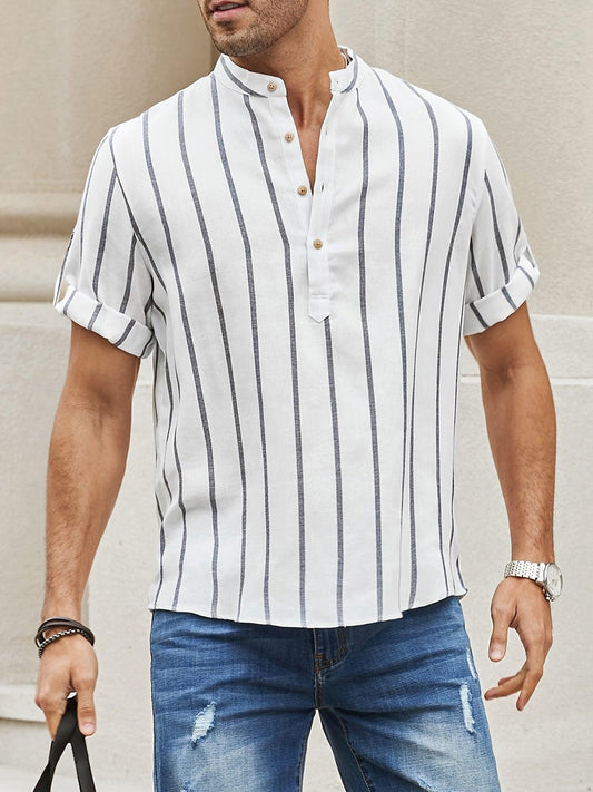 Men's Shirt - Classic - Subtle Stripes - Perfect for Formal Occasions