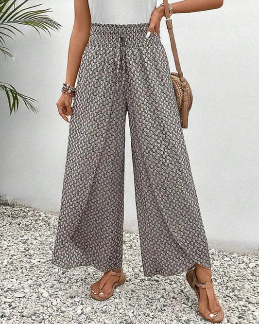 Loose fit trousers - Asymmetrical - One Shoulder Strap, High Split - Perfect for Summer Evenings