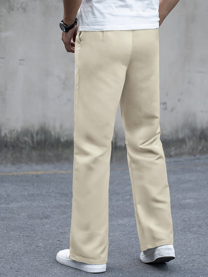 Vintage Loose-Fit Long Pants – Non-Stretch Fabric for All Seasons