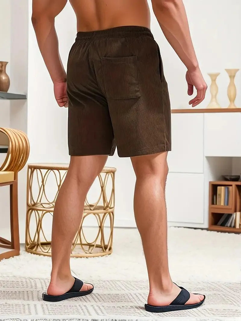 Men's Shorts - Sporty - Elasticated Waistband and Adjustable Drawstring - Ideal for Sports Activities